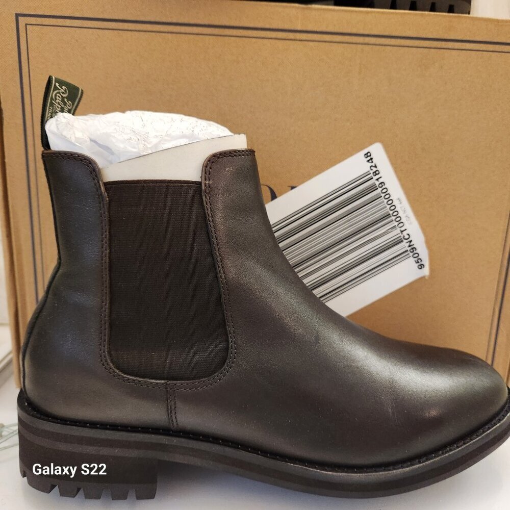 New In Box Polo Ralph Lauren Bryson Brown Leather Chelsea Boot Shoes Size 10.5 - Picture 2 of 13
